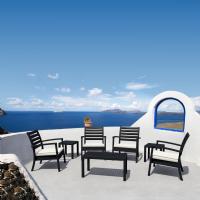Artemis XL Outdoor Club Chair Black - Natural ISP004-BLA-CNA - 7
