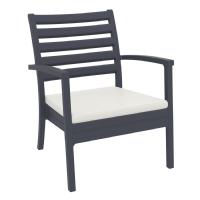 Artemis XL Outdoor Club Chair Dark Gray - Natural ISP004-DGR-CNA