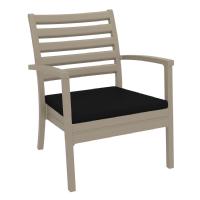 Artemis XL Outdoor Club Chair Taupe - Black ISP004-DVR-CBL