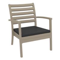 Artemis XL Outdoor Club Chair Taupe - Charcoal ISP004-DVR-CCH