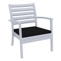 Artemis XL Outdoor Club Chair Silver Gray - Black ISP004-SIL-CBL