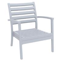 Artemis XL Outdoor Club Chair Silver Gray - Black ISP004-SIL-CBL - 1