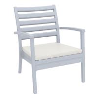 Artemis XL Outdoor Club Chair Silver Gray - Natural ISP004-SIL-CNA