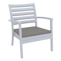 Artemis XL Outdoor Club Chair Silver Gray - Taupe ISP004-SIL-CTA