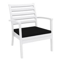 Artemis XL Outdoor Club Chair White - Black ISP004-WHI-CBL