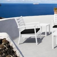 Artemis XL Outdoor Club Chair White - Black ISP004-WHI-CBL - 8