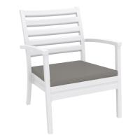 Artemis XL Outdoor Club Chair White - Taupe ISP004-WHI-CTA
