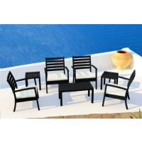 Artemis XL Club Seating set 7 Piece Silver Gray - Black ISP004S7-SIL-CBL - 5