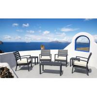 Artemis XL Club Seating set 7 Piece White - Black ISP004S7-WHI-CBL - 11