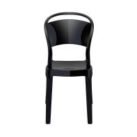 Bo Polycarbonate Dining Chair Glossy Black ISP005-GBLA - 2