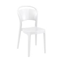 Bo Polycarbonate Dining Chair Glossy White ISP005-GWHI