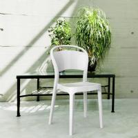 Bo Polycarbonate Dining Chair Glossy White ISP005-GWHI - 5