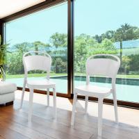 Bo Polycarbonate Dining Chair Glossy White ISP005-GWHI - 6