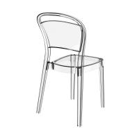 Bo Polycarbonate Dining Chair Transparent Clear ISP005-TCL - 1