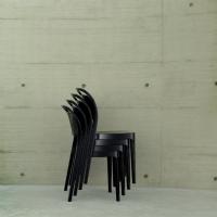 Bo Polycarbonate Dining Chair Glossy Black ISP005-GBLA - 6