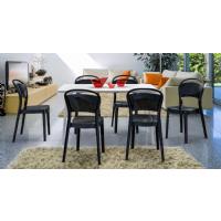 Bo Polycarbonate Dining Chair Glossy Black ISP005-GBLA - 12