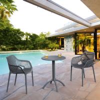 Air XL Resin Outdoor Arm Chair Dark Gray ISP007-DGR - 2