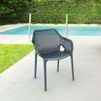 Air XL Resin Outdoor Arm Chair Dark Gray ISP007-DGR - 6