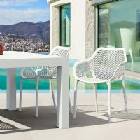 Air XL Resin Outdoor Arm Chair White ISP007-WHI - 1