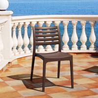 Ares Resin Outdoor Dining Chair Brown ISP009-BRW - 5