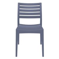 Ares Resin Outdoor Dining Chair Dark Gray ISP009-DGR - 2
