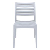 Ares Resin Outdoor Dining Chair Silver Gray ISP009-SIL - 2