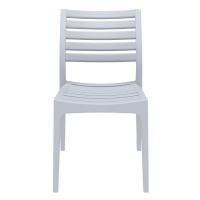Ares Resin Outdoor Dining Chair Silver Gray ISP009-SIL - 2