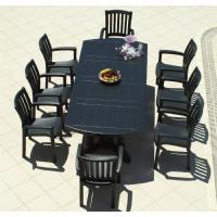 Sunshine Resin Dining Arm Chair Teak Brown ISP015-TEA - 4