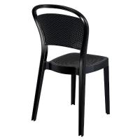 Bee Polycarbonate Dining Chair Glossy Black ISP021-GBLA - 1