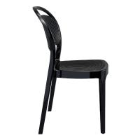 Bee Polycarbonate Dining Chair Glossy Black ISP021-GBLA - 3