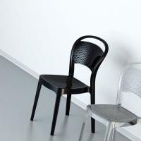 Bee Polycarbonate Dining Chair Glossy Black ISP021-GBLA - 5