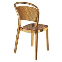 Bee Polycarbonate Dining Chair Transparent Amber ISP021-TAMB - 1