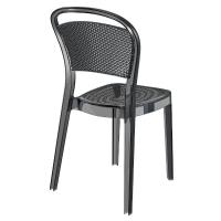 Bee Polycarbonate Dining Chair Transparent Black ISP021-TBLA - 1