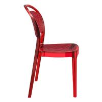 Bee Polycarbonate Dining Chair Transparent Red ISP021-TRED - 3