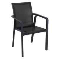 Pacific Sling Arm Chair Black Frame Black Sling ISP023-BLA-BLA