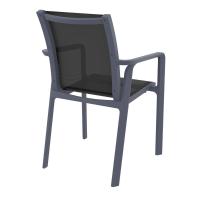 Pacific Sling Arm Chair Dark Gray Frame Black Sling ISP023-DGR-BLA - 2
