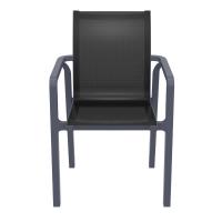 Pacific Sling Arm Chair Dark Gray Frame Black Sling ISP023-DGR-BLA - 3