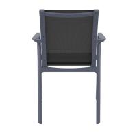 Pacific Sling Arm Chair Dark Gray Frame Black Sling ISP023-DGR-BLA - 5