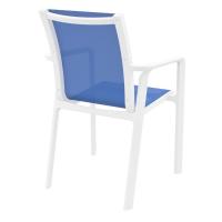 Pacific Sling Arm Chair White Frame Blue Sling ISP023-WHI-BLU - 1