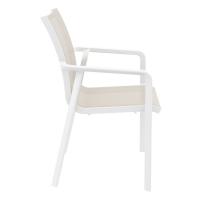 Pacific Sling Arm Chair White Frame Taupe Sling ISP023-WHI-DVR - 3