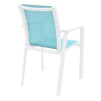 Pacific Sling Arm Chair White Frame Turquiose Sling ISP023-WHI-TRQ - 1