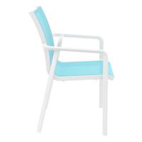 Pacific Sling Arm Chair White Frame Turquiose Sling ISP023-WHI-TRQ - 3