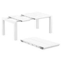 Pacific 5 Piece Dining set with Extension Table and Sling Arm Chairs White Frame White Sling ISP0231S-WHI-WHI - 3