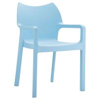 Diva Resin Outdoor Dining Arm Chair Light Blue ISP028-LBL