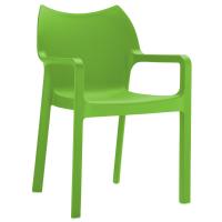 Diva Resin Outdoor Dining Arm Chair Tropical Green ISP028-TRG