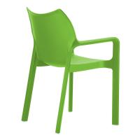 Diva Resin Outdoor Dining Arm Chair Tropical Green ISP028-TRG - 1