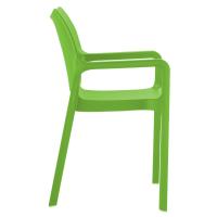 Diva Resin Outdoor Dining Arm Chair Tropical Green ISP028-TRG - 3