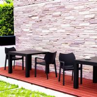 Diva Resin Outdoor Dining Arm Chair Black ISP028-BLA - 10