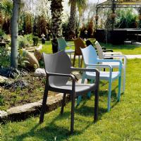 Diva Resin Outdoor Dining Arm Chair Black ISP028-BLA - 11