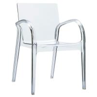 Dejavu Polycarbonate Arm Chair Transparent ISP032-TCL